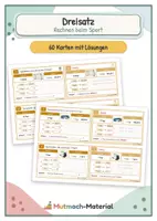 Vorschau - Fördermaterial/Inklusion - Lernkarten Dreisatz: Sportartikel - Deckblatt