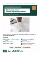 Vorschau - Stundenentwürfe - Berufsausbildungsvertrag BBiG WiSo (Std 2) - Deckblatt