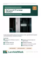 Vorschau - Stundenentwürfe - Jugendarbeitsschutz Azubi WiSo (Std 7) - Deckblatt