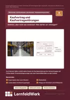 Vorschau - Unterrichtsreihen - Kaufvertrag Störungen Reihenplanung WiSo - Deckblatt