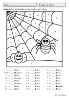 Vorschau - Arbeitsblätter - Rechenmalbilder Halloween: Einmaleins - Seite 2
