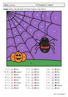 Vorschau - Arbeitsblätter - Rechenmalbilder Halloween: Einmaleins - Seite 3