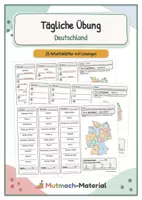 Vorschau - Arbeitsblätter - Tägliche Übung: Deutschland - Deckblatt