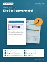 Vorschau - Arbeitsblätter - STELLENWERTTAFEL – differenziert mit Lösungen - Deckblatt