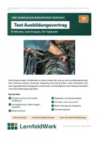 Vorschau - Stundenentwürfe - Ausbildungsvertrag WiSo Sparpaket - Seite 1