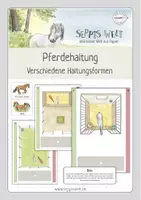 Vorschau - Arbeitsblätter - Verschiedene Haltungsformen - für Reitpädagogik, Reittherapie und Reitunterricht - Deckblatt