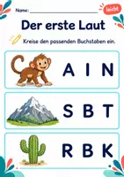Vorschau - Arbeitsblätter - Anlaute hören Klasse 1 – Natur entdecken | Deutsch Klasse 1 | 10 Arbeitsblätter als PDF - Seite 1