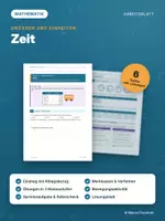 Vorschau - Arbeitsblätter - ZEIT – differenziert mit Lösungen - Deckblatt