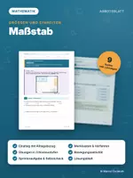 Vorschau - Arbeitsblätter - MAßSTAB – differenziert mit Lösungen - Deckblatt