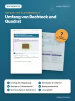 Vorschau - Arbeitsblätter - UMFANG VON VIERECKEN – differenziert mit Lösungen - Deckblatt