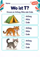 Vorschau - Arbeitsblätter - Laute im Wort finden Klasse 1 – Natur entdecken | Deutsch Klasse 1 | 10 Arbeitsblätter als PDF - Seite 1