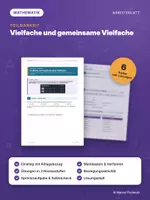Vorschau - Arbeitsblätter - VIELFACHE UND GEMEINSAME VIELFACHE – differenziert mit Lösungen - Deckblatt