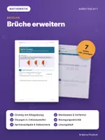 Vorschau - Arbeitsblätter - ERWEITERN VON BRÜCHEN – differenziert mit Lösungen - Deckblatt
