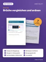 Vorschau - Arbeitsblätter - VERGLEICHEN VON BRÜCHEN – differenziert mit Lösungen - Deckblatt