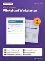Vorschau - Arbeitsblätter - WINKELARTEN – differenziert mit Lösungen - Deckblatt