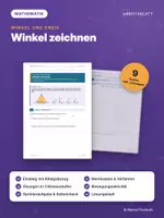 Vorschau - Arbeitsblätter - WINKEL ZEICHNEN– differenziert mit Lösungen - Deckblatt