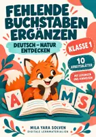 Vorschau - Arbeitsblätter - Fehlende Buchstaben ergänzen Klasse 1 – Natur entdecken | Deutsch Klasse 1 | 10 Arbeitsblätter als PDF - Deckblatt