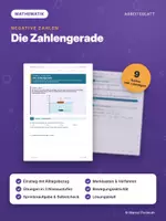 Vorschau - Arbeitsblätter - NEGATIVE ZAHLEN / ZAHLENGERADEN – differenziert mit Lösungen - Deckblatt