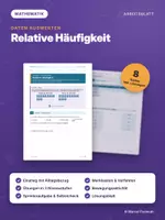 Vorschau - Arbeitsblätter - RELATIVE HÄUFIGKEIT – differenziert mit Lösungen - Deckblatt