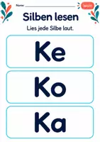 Vorschau - Arbeitsblätter - Silben lesen Klasse 1 – Natur entdecken | Deutsch Klasse 1 | 10 Arbeitsblätter als PDF - Seite 2