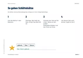 Vorschau - Arbeitsblätter - Schüttelsätze Winter | Klasse 1–2 | Satzbau und Abschreiben | 2 Stufen, 2 Lineaturen - Seite 3