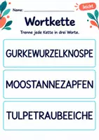 Vorschau - Arbeitsblätter - Wörter trennen Klasse 1 – Natur entdecken | Deutsch Klasse 1 | 10 Arbeitsblätter als PDF - Seite 1