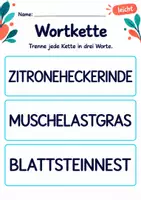 Vorschau - Arbeitsblätter - Wörter trennen Klasse 1 – Natur entdecken | Deutsch Klasse 1 | 10 Arbeitsblätter als PDF - Seite 2
