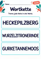 Vorschau - Arbeitsblätter - Wörter trennen Klasse 1 – Natur entdecken | Deutsch Klasse 1 | 10 Arbeitsblätter als PDF - Seite 3