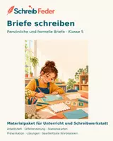 Vorschau - Unterrichtsreihen - Briefe schreiben in Kl. 5 - Persönliche und formelle Briefe - Deckblatt