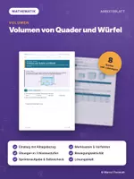 Vorschau - Arbeitsblätter - VOLUMEN QUADER UND WÜRFEL – differenziert mit Lösungen - Deckblatt