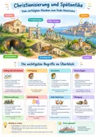 Vorschau - Poster - Christianisierung und Spätantike, Poster, Klasse 6 - Deckblatt