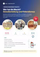 Vorschau - Arbeitsblätter - Gewaltenteilung und Föderalismus Kl. 9/10 - Deckblatt