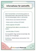 Vorschau - Arbeitsblätter - Kurzkontrollen Brüche & Bruchrechnung - Seite 1