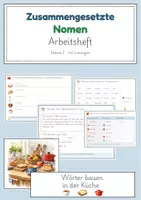 Vorschau - Arbeitsblätter - Zusammengesetzte Nomen Arbeitsheft rund um die Küche mit Übungen zur Rechtschreibung und Lösungen - Deckblatt