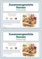 Vorschau - Arbeitsblätter - Zusammengesetzte Nomen Arbeitsheft rund um die Küche mit Übungen zur Rechtschreibung und Lösungen - Seite 1