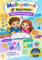 Προεπισκόπηση - Υποστηρικτικό υλικό / Ειδική αγωγή - Μαθηματικά Δ' Δημοτικού: Η Θεωρία Οπτικοποιημένη ανά Θεματική Ενότητα - Εξώφυλλο