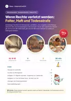 Vorschau - Arbeitsblätter - Folter und Todesstrafe – Amnesty 9/10 - Deckblatt