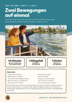 Vorschau - Stundenentwürfe - Superpositionsprinzip Überlagerung von Bewegungen Physik Oberstufe E-Phase | Unterrichtsstunde 16 Seiten mit Lösungen | Fähre im Fluss, Geschwindigkeiten addieren, Boarding Pass, Exit-Ticket, Übungen | Wurf und Kurve 2 - Deckblatt