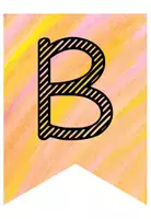 Vorschau - Poster - Wimpelkette Orange Fade Style (ABC + Zahlen) - Seite 2