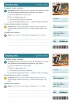 Vorschau - Stundenentwürfe - Waagerechter Wurf Versuch Fallapparat Physik Oberstufe E-Phase | Unterrichtsstunde 16 Seiten mit Lösungen | Fallzeit unabhängig von der Abwurfgeschwindigkeit, Boarding Pass, Exit-Ticket, Übungen | Wurf und Kurve 3 - Seite 3
