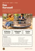 Vorschau - Stundenentwürfe - Kreisbewegung Bahngeschwindigkeit Winkelgeschwindigkeit Physik Oberstufe E-Phase | Unterrichtsstunde 15 Seiten mit Lösungen | Drehscheibe auf dem Spielplatz, Bogenmaß, Boarding Pass, Exit-Ticket, Übungen | Wurf und Kurve 6 - Deckblatt