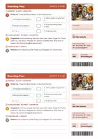 Vorschau - Stundenentwürfe - Kreisbewegung Umlaufzeit Frequenz Fahrradtacho Physik Oberstufe E-Phase | Unterrichtsstunde 16 Seiten mit Lösungen | Radumfang, Drehzahl, Rechnen mit v = 2πr/T, Boarding Pass, Exit-Ticket, Übungen | Wurf und Kurve 8 - Seite 3