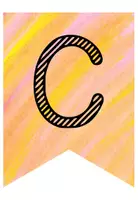 Vorschau - Poster - Wimpelkette Orange Fade Style (ABC + Zahlen) - Seite 3