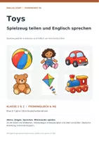 Vorschau - Arbeitsblätter - Toys – Spielzeug auf Englisch entdecken | Bildkarten, Bingo & Rollenspiel | Klasse 1–2 - Deckblatt