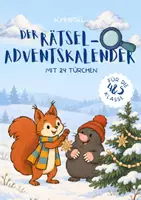 Vorschau - Arbeitsblätter - Weihnachtsrätsel Klasse 4 5 | 24 knifflige Rätsel mit Lösungen: Kreuzworträtsel, Geheimschrift, Sudoku & Suchsel | Adventskalender für Grundschule & Unterstufe - Deckblatt