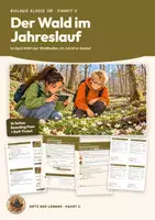 Vorschau - Stundenentwürfe - Wald im Jahresverlauf Frühblüher Biologie Klasse 7 8 | Unterrichtsstunde 16 Seiten mit Lösungen | Licht am Waldboden, Speicherorgane, Laubfall, Boarding Pass, Exit-Ticket, Übungen | Netz des Lebens 11 - Deckblatt