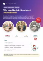 Vorschau - Arbeitsblätter - Wie eine Nachricht entsteht Kl. 9/10 - Deckblatt
