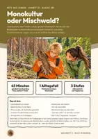 Vorschau - Stundenentwürfe - Monokultur Mischwald Borkenkäfer Biologie Klasse 7 8 | Unterrichtsstunde 16 Seiten mit Lösungen | Massenvermehrung, Artenvielfalt, Stabilität, Boarding Pass, Exit-Ticket, Übungen | Netz des Lebens 13 - Deckblatt