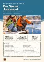 Vorschau - Stundenentwürfe - See im Jahresverlauf Zirkulation Dichteanomalie Biologie Klasse 7 8 | Unterrichtsstunde 16 Seiten mit Lösungen | Temperaturschichtung, 4 °C, Sauerstoff, Boarding Pass, Exit-Ticket, Übungen | Netz des Lebens 18 - Deckblatt
