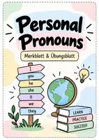 Vorschau - Arbeitsblätter - Personal Pronouns – Merkblatt & Übungsaufgaben | Englische Personalpronomen - Deckblatt